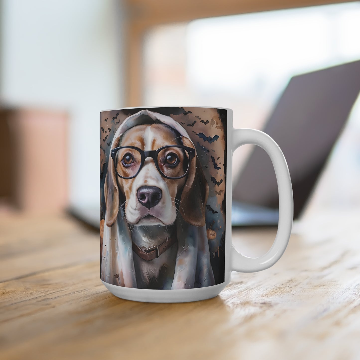 *Halloween Edition* Benni Brille (Beagle) - Tasse