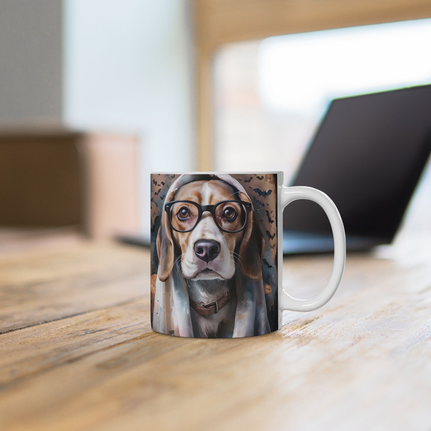 *Halloween Edition* Benni Brille (Beagle) - Tasse