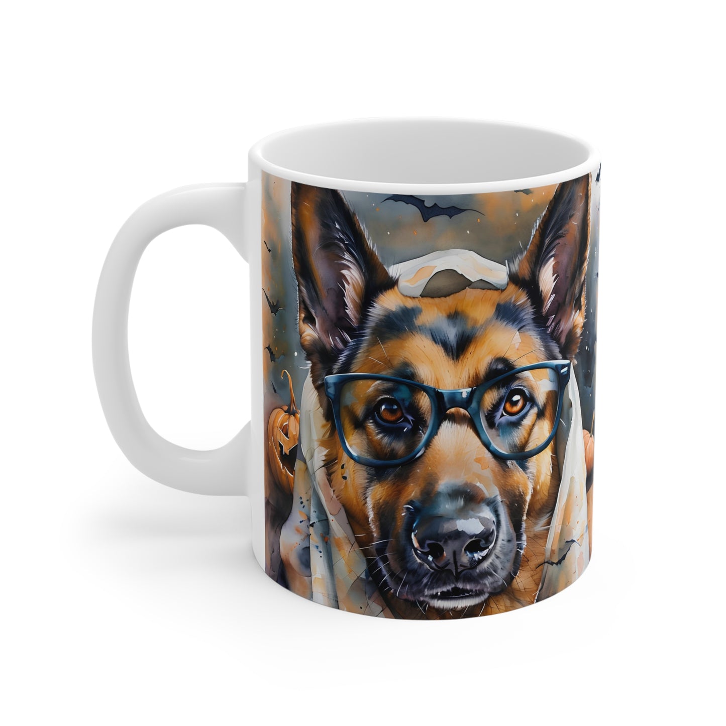 *Halloween Edition* Fritz Fokus (Deutscher Schäferhund) - Tasse